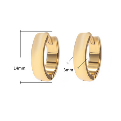 24 erinevat stiili valgest/värvilisest kivist titaanist/roostevabast terasest rõngaskõrvarõngad naistele meestele kullavärvi punk-kõrvarõngad kingitused