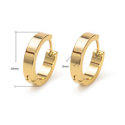 24 erinevat stiili valgest/värvilisest kivist titaanist/roostevabast terasest rõngaskõrvarõngad naistele meestele kullavärvi punk-kõrvarõngad kingitused