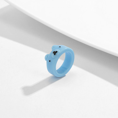 Aranyos Női Férfi Egyszerű dizájn Gyűrűk Vintage Bagoly Békakígyó Mosolygyűrű Nő Lánynak Ősi ezüst színű Retro punk ékszer ajándék