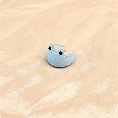 Aranyos Női Férfi Egyszerű dizájn Gyűrűk Vintage Bagoly Békakígyó Mosolygyűrű Nő Lánynak Ősi ezüst színű Retro punk ékszer ajándék