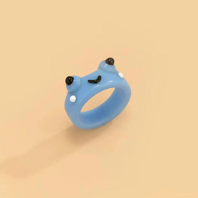 Aranyos Női Férfi Egyszerű dizájn Gyűrűk Vintage Bagoly Békakígyó Mosolygyűrű Nő Lánynak Ősi ezüst színű Retro punk ékszer ajándék