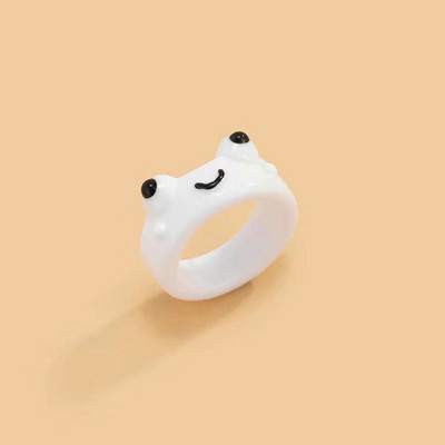 Aranyos Női Férfi Egyszerű dizájn Gyűrűk Vintage Bagoly Békakígyó Mosolygyűrű Nő Lánynak Ősi ezüst színű Retro punk ékszer ajándék