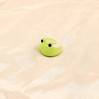 Aranyos Női Férfi Egyszerű dizájn Gyűrűk Vintage Bagoly Békakígyó Mosolygyűrű Nő Lánynak Ősi ezüst színű Retro punk ékszer ajándék