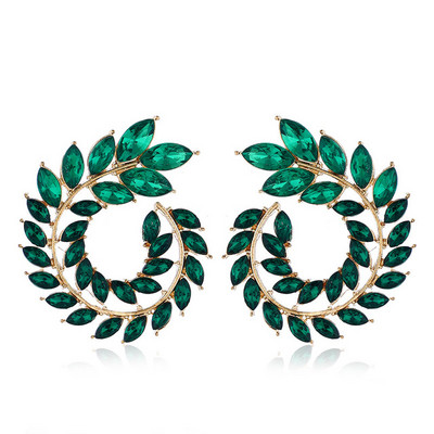 XIYANIKE 10 színű strasszos Statement fülbevaló 2019 Geometrikus nagy kerek fülbevaló nőknek Crystal Luxury esküvői ajándék