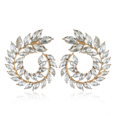 XIYANIKE 10 színű strasszos Statement fülbevaló 2019 Geometrikus nagy kerek fülbevaló nőknek Crystal Luxury esküvői ajándék