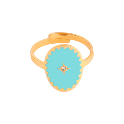 Rozsdamentes acél gyűrűk nyitott gyűrűk női gyűrűk széles gyűrűk színes geometriai láncok női gyűrűk ékszer parti ajándék nagykereskedés