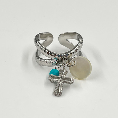 Rozsdamentes acél gyűrűk nyitott gyűrűk női gyűrűk széles gyűrűk színes geometriai láncok női gyűrűk ékszer parti ajándék nagykereskedés