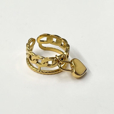 Rozsdamentes acél gyűrűk nyitott gyűrűk női gyűrűk széles gyűrűk színes geometriai láncok női gyűrűk ékszer parti ajándék nagykereskedés