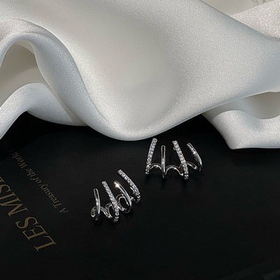 Új punk arany fém fehér kereszt karika fülbevaló női lányoknak divat kör Brincos fül kiegészítők ékszerek