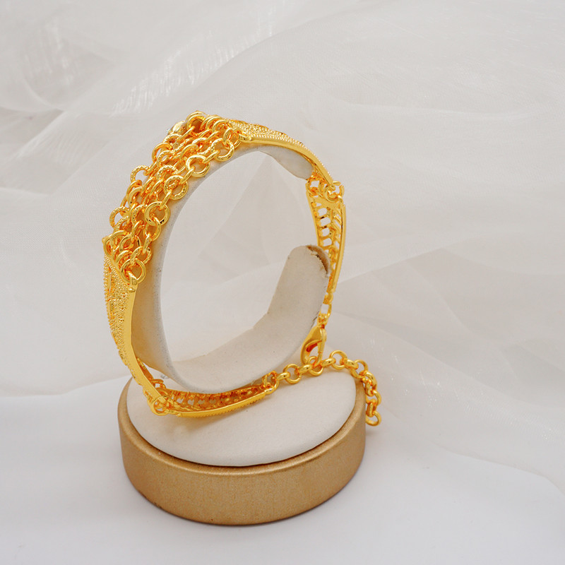 Luxus afrikai Dubai arany színű ékszerkészlet nőknek esküvői bojt nyaklánc karkötő fülbevaló bohém indiai menyasszonyi ékszer