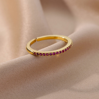 Inel fluture albine pentru femei, deschis, reglabil, din oțel inoxidabil, zirconiu cubic, inimă de lună, inel pentru deget, bijuterii elegante pentru ziua de naștere 2022