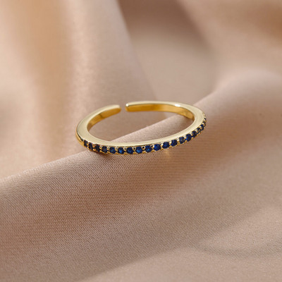 Inel fluture albine pentru femei, deschis, reglabil, din oțel inoxidabil, zirconiu cubic, inimă de lună, inel pentru deget, bijuterii elegante pentru ziua de naștere 2022