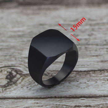 2020 Fashion Simple Style Μαύρο τετράγωνο δαχτυλίδι Κλασικό δαχτυλίδι γάμου κοσμήματα αρραβώνων
