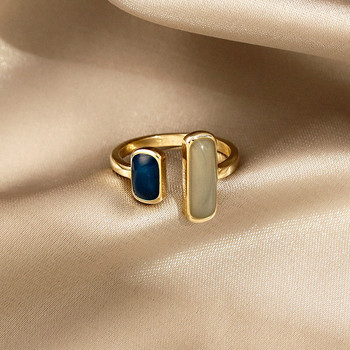 Γαλλικό ρετρό ρομαντικό χρώμα που ταιριάζουν με χρυσά ανοιχτά δαχτυλίδια για γυναίκες 2022 Κορεατικά κοσμήματα κοριτσιών πολυτελείας δαχτυλίδι