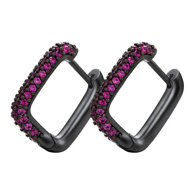 ZHUKOU Cercei cu cerc de culoare aurie de culoare argintie Cercei cu cerc mici de cristal femei curcubeu Bijuterii de modă en-gros VE144