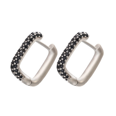 ZHUKOU Cercei cu cerc de culoare aurie de culoare argintie Cercei cu cerc mici de cristal femei curcubeu Bijuterii de modă en-gros VE144