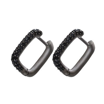 ZHUKOU Cercei cu cerc de culoare aurie de culoare argintie Cercei cu cerc mici de cristal femei curcubeu Bijuterii de modă en-gros VE144