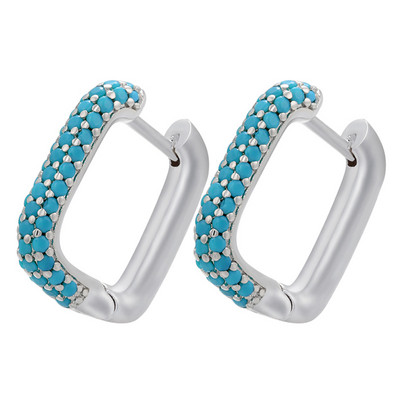 ZHUKOU Cercei cu cerc de culoare aurie de culoare argintie Cercei cu cerc mici de cristal femei curcubeu Bijuterii de modă en-gros VE144