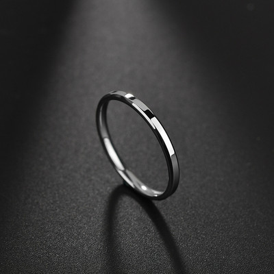Letdiffery egyszerű rozsdamentes acél páros ékszerek sima 1/2/4/6/8mm női férfi ujjgyűrűk szerelmeseknek Dropshipping nagykereskedés