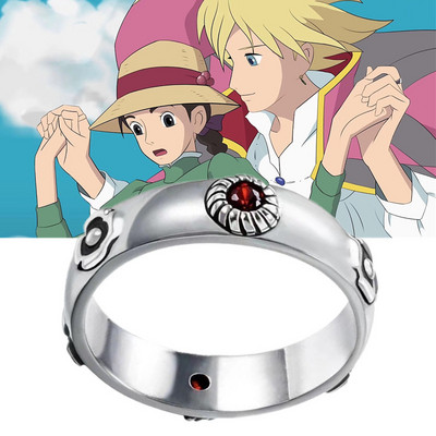 Аниме Howl`s Moving Castle Ring Hayao Miyazaki Cosplay Howl Sophie Метални регулируеми унисекс пръстени Подпора за бижута Аксесоари Подарък