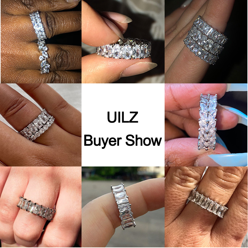 Inel de cristal lucrat manual Eternity Promise AAA Cz Zircon Inele de logodnă de nuntă pentru femei, bărbați, bijuterii de petrecere cu degetul CRL1141