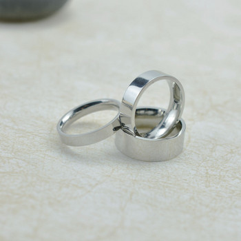 4 mm 6 mm 8 mm широки пръстени от неръждаема стомана Високо полирани 2022 Нова мода Класически и щедри за мъжки и дамски пръстени Бижута Gi