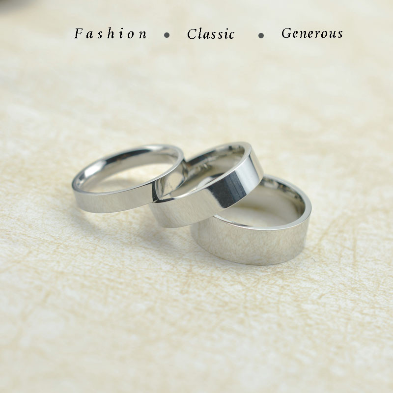 Inele din oțel inoxidabil cu lățime de 4 mm, 6 mm și 8 mm, lustruite înaltă, 2022, modă nouă, clasică și generoasă, pentru bărbați și femei, inele bijuterii Gi