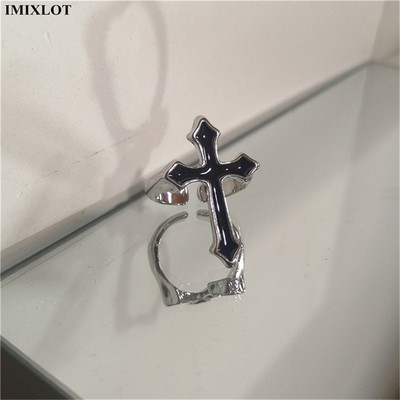 Kpop gotički estetski metalni trnovi Ljubavno srce Punk otvoreni prsten za žene Djevojke Modni vintage nakit Y2K EMO Grunge dodaci