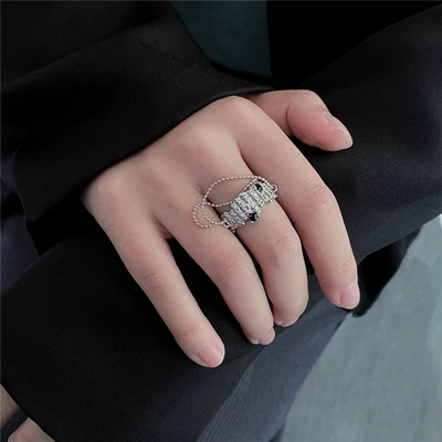 Kpop gotički estetski metalni trnovi Ljubavno srce Punk otvoreni prsten za žene Djevojke Modni vintage nakit Y2K EMO Grunge dodaci