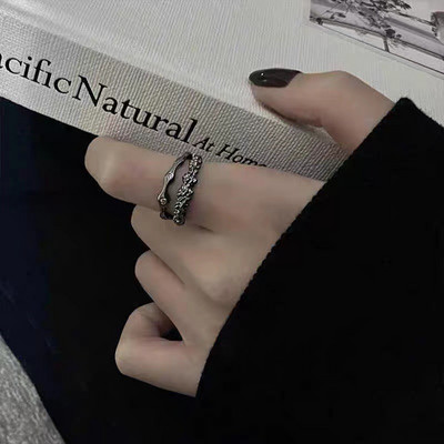 Kpop gotički estetski metalni trnovi Ljubavno srce Punk otvoreni prsten za žene Djevojke Modni vintage nakit Y2K EMO Grunge dodaci