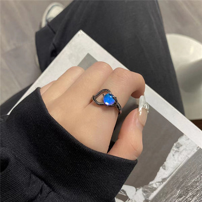 Kpop gotički estetski metalni trnovi Ljubavno srce Punk otvoreni prsten za žene Djevojke Modni vintage nakit Y2K EMO Grunge dodaci