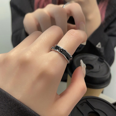 Kpop gotički estetski metalni trnovi Ljubavno srce Punk otvoreni prsten za žene Djevojke Modni vintage nakit Y2K EMO Grunge dodaci