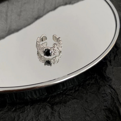 Kpop gotički estetski metalni trnovi Ljubavno srce Punk otvoreni prsten za žene Djevojke Modni vintage nakit Y2K EMO Grunge dodaci