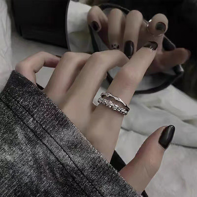 Kpop gotički estetski metalni trnovi Ljubavno srce Punk otvoreni prsten za žene Djevojke Modni vintage nakit Y2K EMO Grunge dodaci