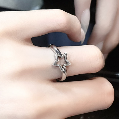 Kpop gotički estetski metalni trnovi Ljubavno srce Punk otvoreni prsten za žene Djevojke Modni vintage nakit Y2K EMO Grunge dodaci