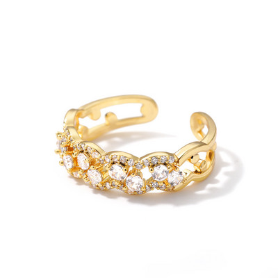Inele cu legături cubaneze de epocă pentru femei, din oțel inoxidabil, pentru bărbați, cu coroană cu flori cu stele, inel geometric cu deget, bijuterii gotice Bijoux Femme