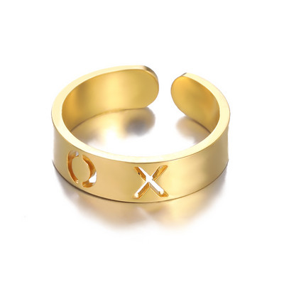 Inele cu legături cubaneze de epocă pentru femei, din oțel inoxidabil, pentru bărbați, cu coroană cu flori cu stele, inel geometric cu deget, bijuterii gotice Bijoux Femme
