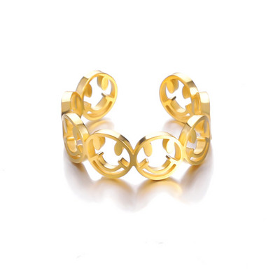Inele cu legături cubaneze de epocă pentru femei, din oțel inoxidabil, pentru bărbați, cu coroană cu flori cu stele, inel geometric cu deget, bijuterii gotice Bijoux Femme