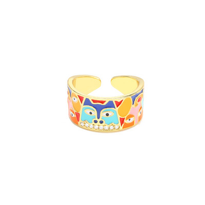 Inele cu legături cubaneze de epocă pentru femei, din oțel inoxidabil, pentru bărbați, cu coroană cu flori cu stele, inel geometric cu deget, bijuterii gotice Bijoux Femme