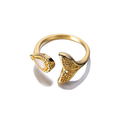 Inele cu legături cubaneze de epocă pentru femei, din oțel inoxidabil, pentru bărbați, cu coroană cu flori cu stele, inel geometric cu deget, bijuterii gotice Bijoux Femme