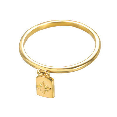Inele cu legături cubaneze de epocă pentru femei, din oțel inoxidabil, pentru bărbați, cu coroană cu flori cu stele, inel geometric cu deget, bijuterii gotice Bijoux Femme