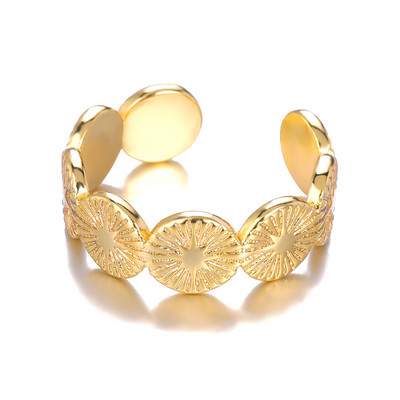 Inele cu legături cubaneze de epocă pentru femei, din oțel inoxidabil, pentru bărbați, cu coroană cu flori cu stele, inel geometric cu deget, bijuterii gotice Bijoux Femme