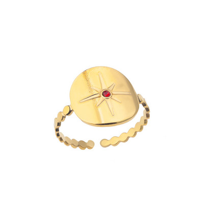 Inele cu legături cubaneze de epocă pentru femei, din oțel inoxidabil, pentru bărbați, cu coroană cu flori cu stele, inel geometric cu deget, bijuterii gotice Bijoux Femme