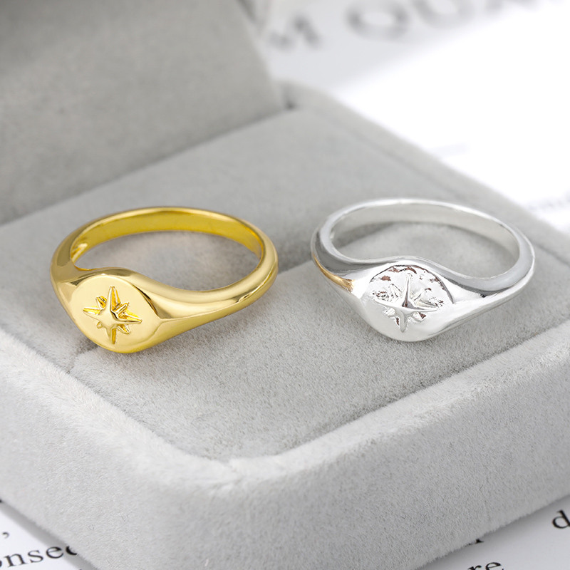 Inele cu legături cubaneze de epocă pentru femei, din oțel inoxidabil, pentru bărbați, cu coroană cu flori cu stele, inel geometric cu deget, bijuterii gotice Bijoux Femme