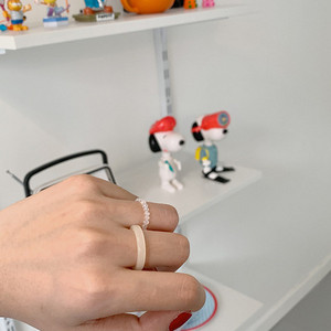 3db/szett akril gyűrűszett világos színű rendszer gyanta gyöngyös elasztikus gyűrűk menyasszonyi eljegyzési női ujjékszerek 2022 új