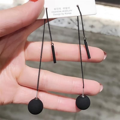 Stil simplu, cutie, lanț, ciucuri, cercei cu picătură pentru femei, cercei lungi, accesorii pentru piercing, mini bijuterii la modă pentru urechi