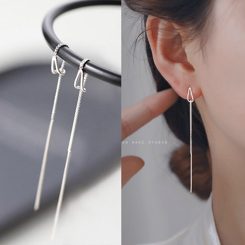 Stil simplu, cutie, lanț, ciucuri, cercei cu picătură pentru femei, cercei lungi, accesorii pentru piercing, mini bijuterii la modă pentru urechi