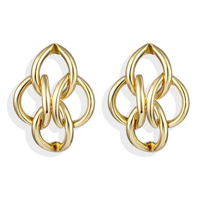 IPARAM 2021 új, nagy kör, kerek karika fülbevaló női divatnyilatkozathoz Golden Punk Charm fülbevaló party ékszer