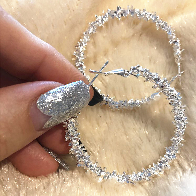 IPARAM 2021 új, nagy kör, kerek karika fülbevaló női divatnyilatkozathoz Golden Punk Charm fülbevaló party ékszer