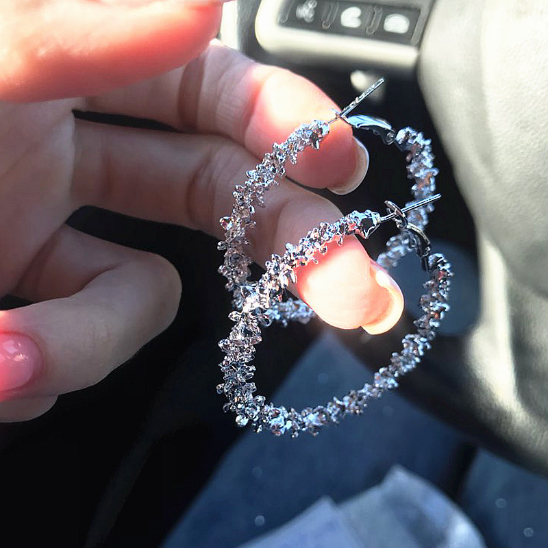 IPARAM 2021 új, nagy kör, kerek karika fülbevaló női divatnyilatkozathoz Golden Punk Charm fülbevaló party ékszer